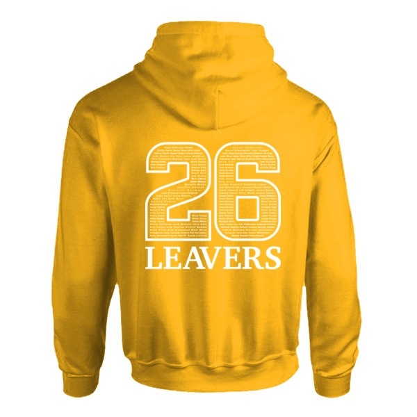 School Leavers hoodie back design example 4